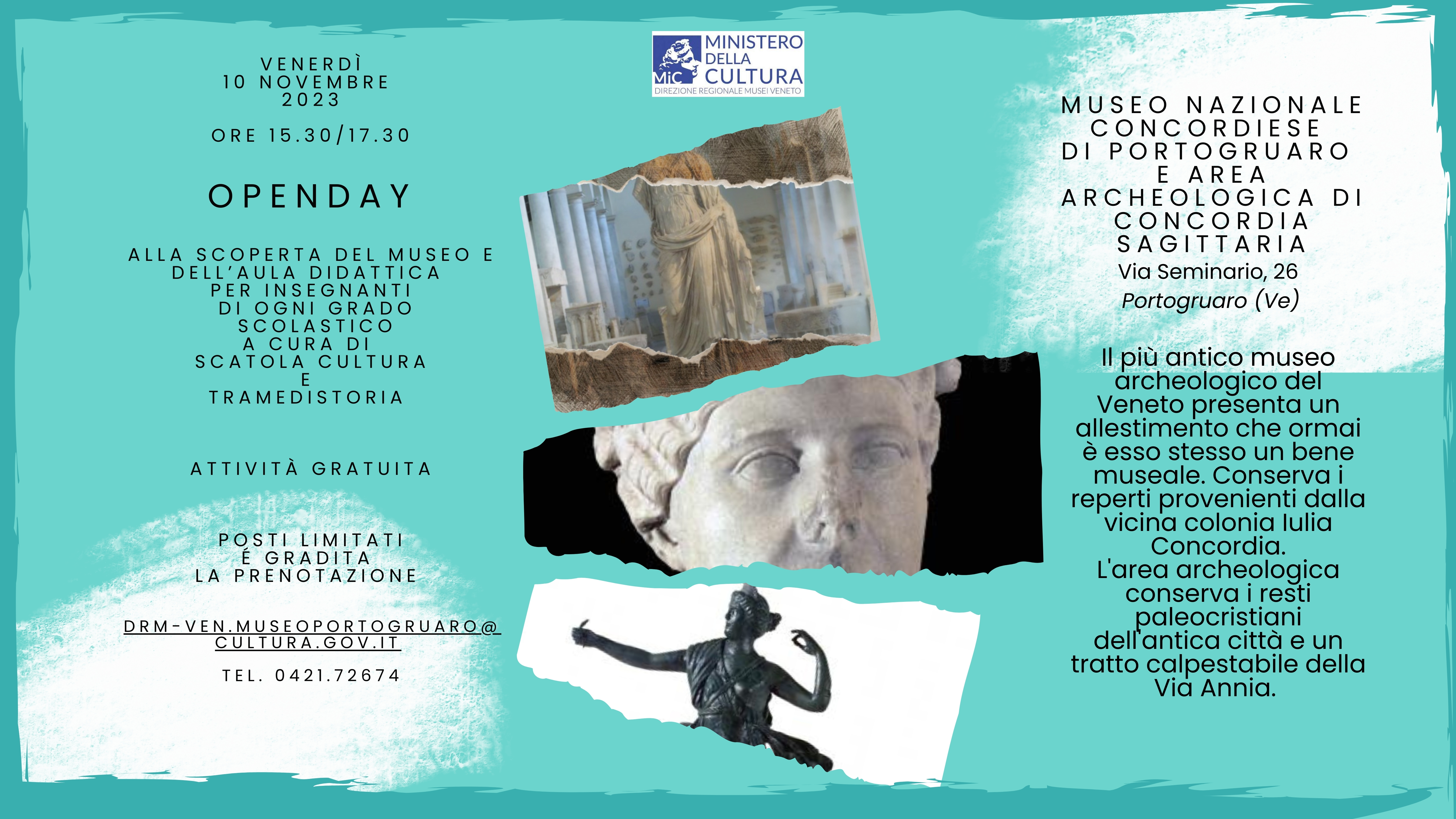 Museo nazionale concordiese di Portogruaro | Openday per insegnanti